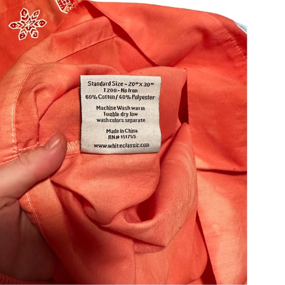 Gingerbread Christmas Holiday Pillow Case Botanically Dyed - Picture 10 of 11